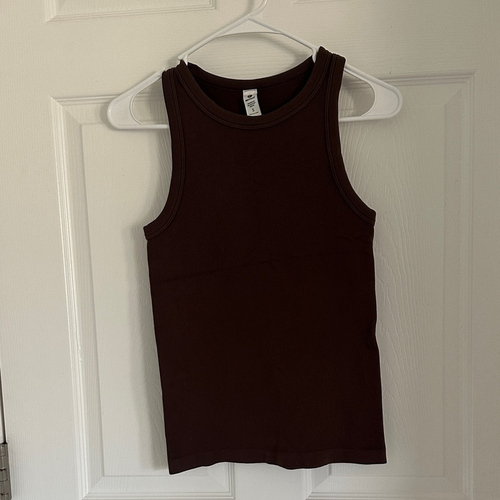 Classic Brown Sleeveless Top stretchy